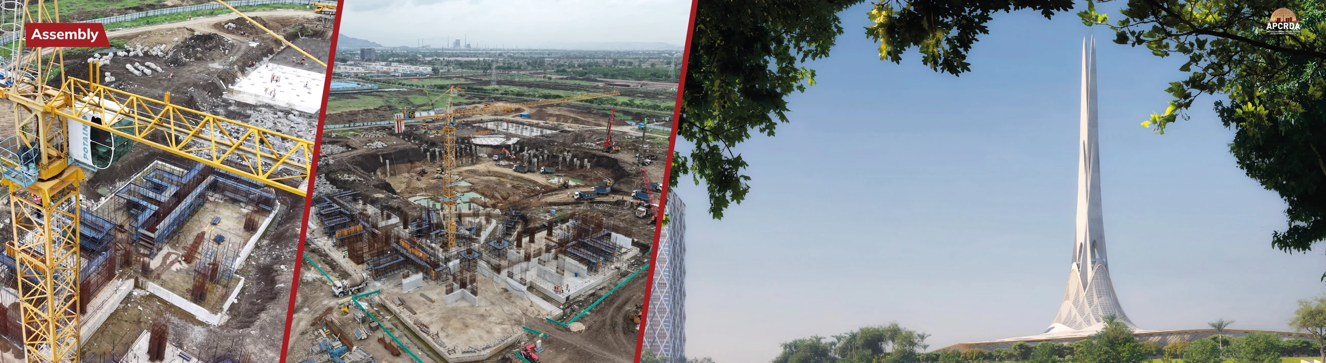 APCRDA Assembly construction and proposed tower design